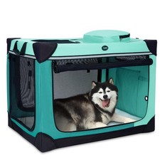 Collapsible Dog Crate, 42 inch Portable Travel Dog Crate for Large Dogs, 4-Do...