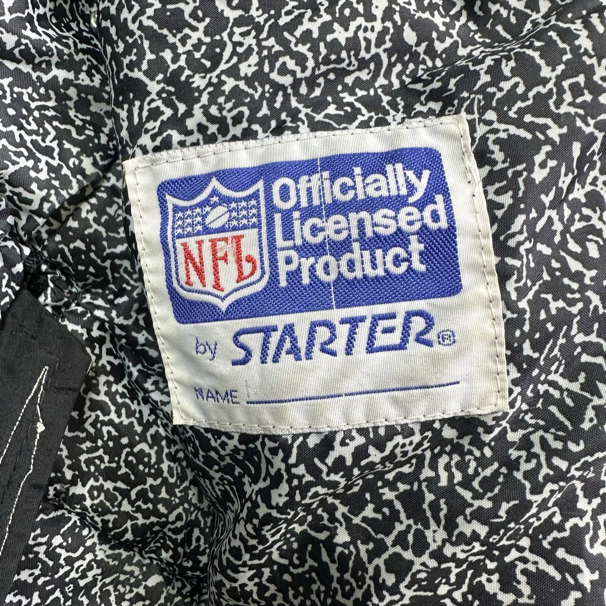 Vintage NFL Raiders Starter Puffer Jacket Adult Size XL No Zipper