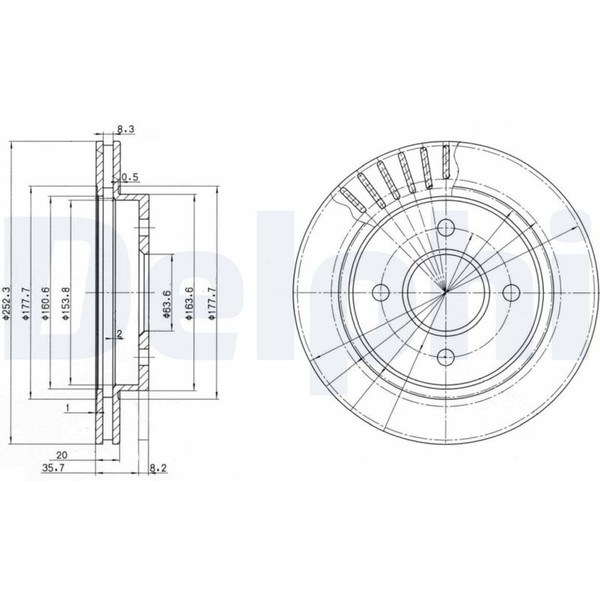 2X Delphi Bremsscheibe BG2700 FüR Ford Mondeo Scorpio Cougar BNP 1 Turnier GBP 2-image
