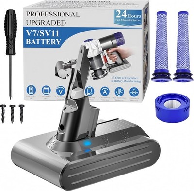 ひかり★Dyson V7　SV11 ₋1 Upgraded 10000mAh 21.6V Replacement for Dyson V7 Battery SV11