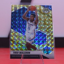 2020-21 Panini Mosaic - Théo Maledon #218 Yellow Reactive RC Rookie