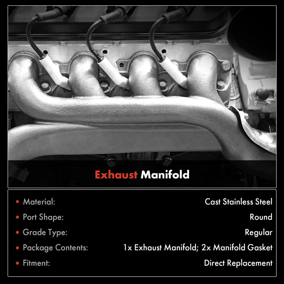 Left Exhaust Manifold with Gasket for Ford Explorer Taurus Flex Lincoln MKS MKT - Image 3 of 4