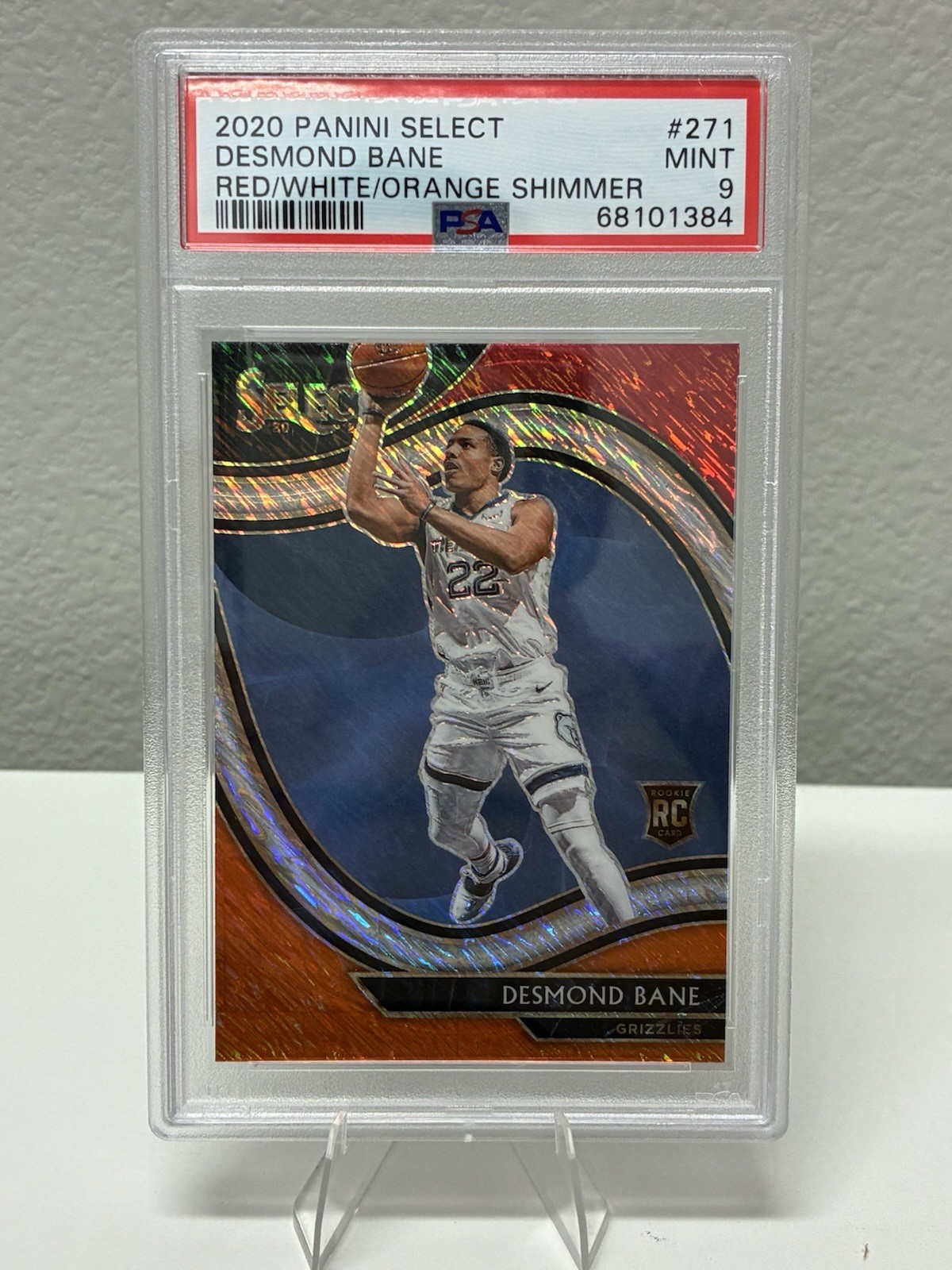 2020-21 Panini Select - Desmond Bane #271 Red White Orange Shimmer Prizm (RC)