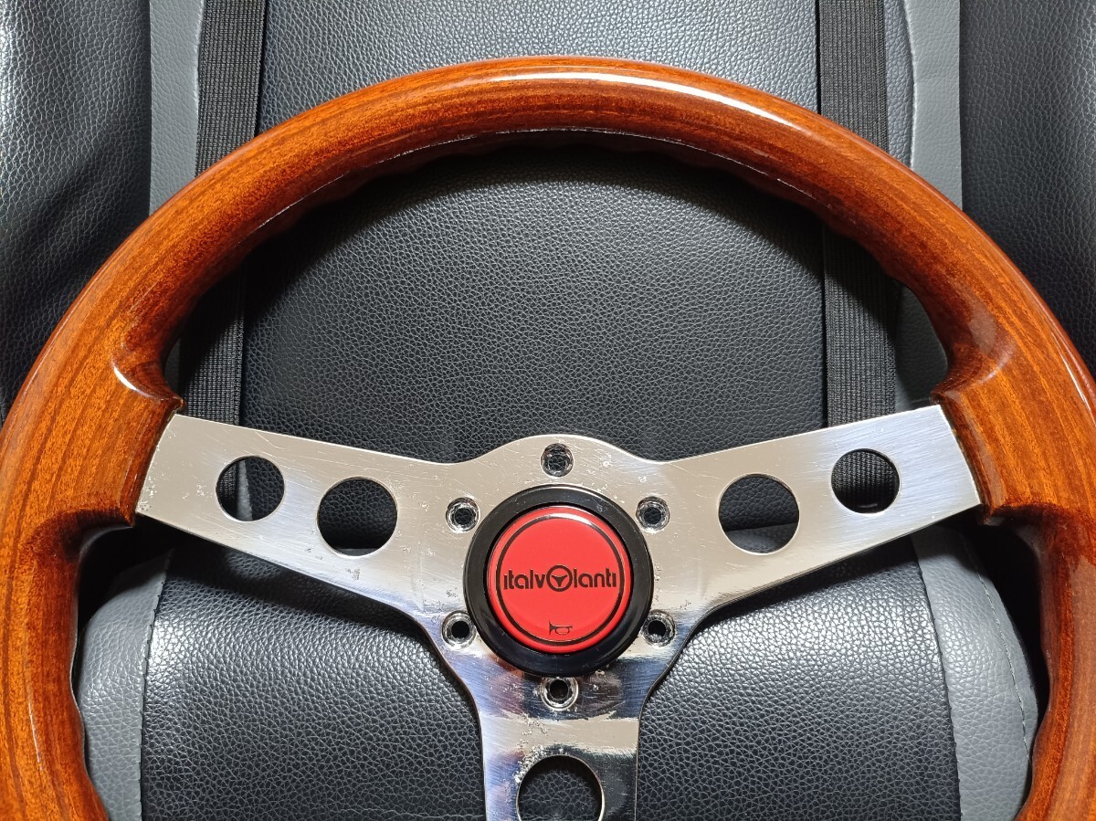 italvolanti Wood Steering Wheel 350mm Vintage JDM Classic Italy
