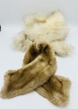 Two Vintage Fur Collars Fox Mink