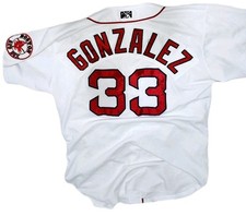 Gonzalez #33 Game Used Portland Sea Dogs Home White Jersey Red Sox XL 48