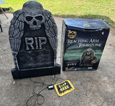 RARE Reaching Arm Tombstone Spirit Halloween 2016 w/ Used Box WORKS VIDEO
