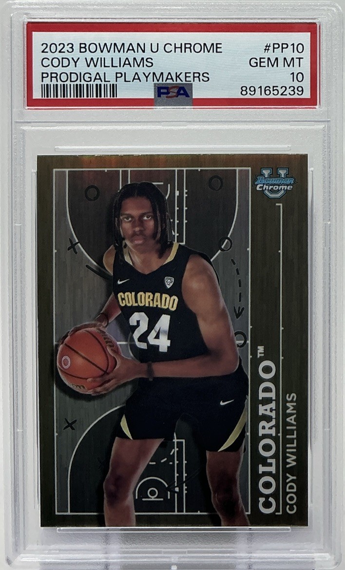 Cody Williams Rookie PSA 10 - 2023 Bowman U Prodigal Playmakers -Jazz, Colorado