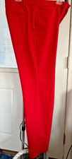 NWOT SZ 8 RED COLDWATER CREEK ZIPPER PANTS NATURAL FIT JN02