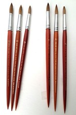 Finest RED SABLE Brushes Comparable To GRUMBACHER 626-B  MADE IN GERMANY