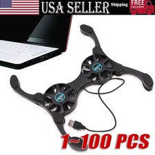 Dual USB Cooling Fan Pad Foldable Slim Fans Cooler Stand for Laptop Notebook Lot