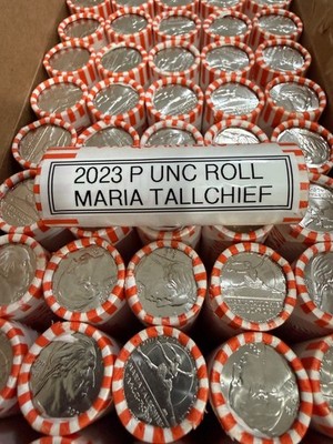 2023 P Maria Tallcheif quarter roll UNC OBW