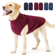 Warm Dog Sweater with Fleece Lining Winter Pet Jacket Soft Pullover Adjustable