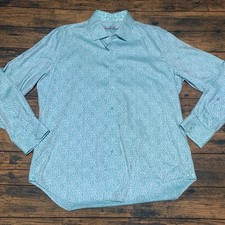 Robert Graham Shirt Mens XL Blue Paisley Classic Fit Long Sleeve Button Up