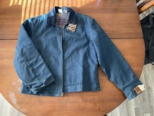 Big Ben Wrangler Work Jacket Size 44 Blue Zip Front Mens NEW Large