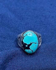 Navajo Style Turquoise Sterling Silver Size 6 Ring