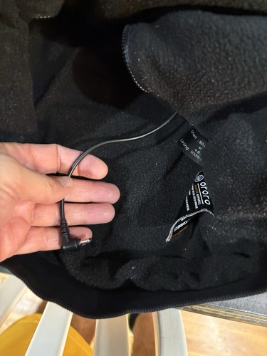 ORORO Jacket M Black Full Zip Heated Hoodie Winter Outdoor No Battery - Picture 3 of 4