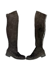 Guidi Over The Knee Riding Boots Womens Size 9 Brown Suede Zip Low Heel Tall