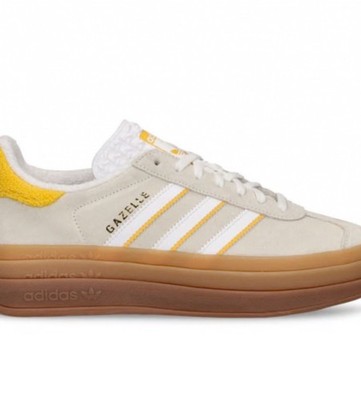 NWOT adidas gazelle yellow/cream platform sneaker
