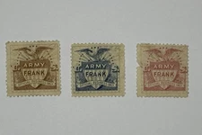 US ARMY FRANK BOGUS STAMPS COMPLETE SET, 1898