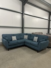 Teal Fabric Corner Sofa DELIVERY AVAILABLE