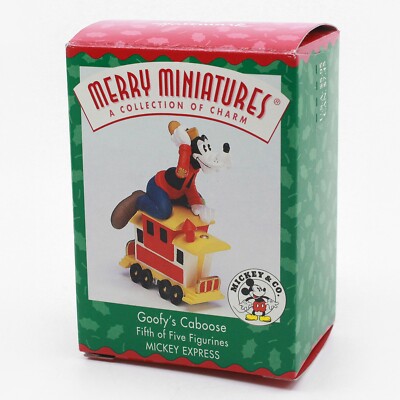 DISNEY Goofy's Caboose - 1997 Hallmark Merry Miniatures Christmas - SEALED