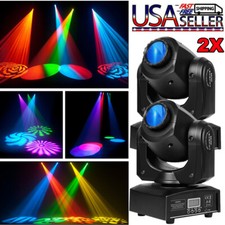 2PCS LED Moving Head Stage Light DMX RGBW Strobe Beam DJ Party Disco Lighting US