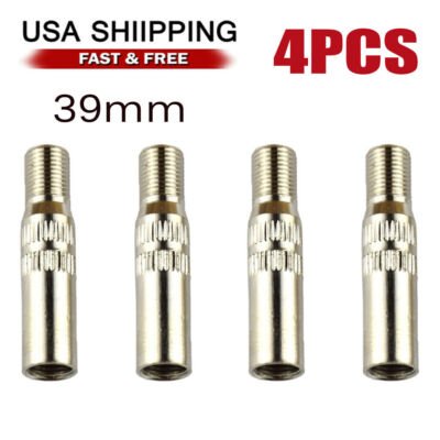 4PCS Chrome Tyre Wheel Valve Extension Extender Caps Stem For Car Truck Van