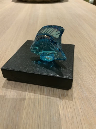 Lalique Crystal Fish Sculpture Colour TURQUOISE LUSTRE 10205600 BRAND NEW BOXED