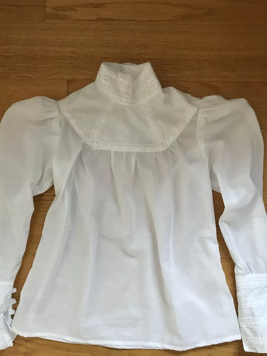 Victorian style high neck best sale blouse