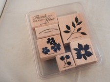 STAMPIN' UP "NEW" SET OF 6 STAMPS 2006 - BEST BLOSSOMS