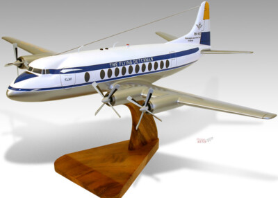 Vickers Viscount KLM Solid Kiln Dried Mahogany Wood Handmade Desktop Model