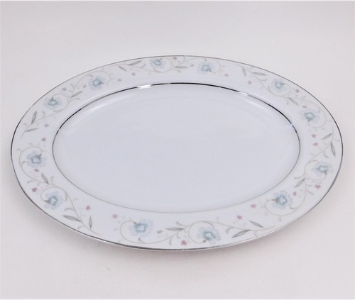 English Garden Fine China 12” Oval Serving Platter Plate 1221 Of Japan Vintage - Picture 7 of 12