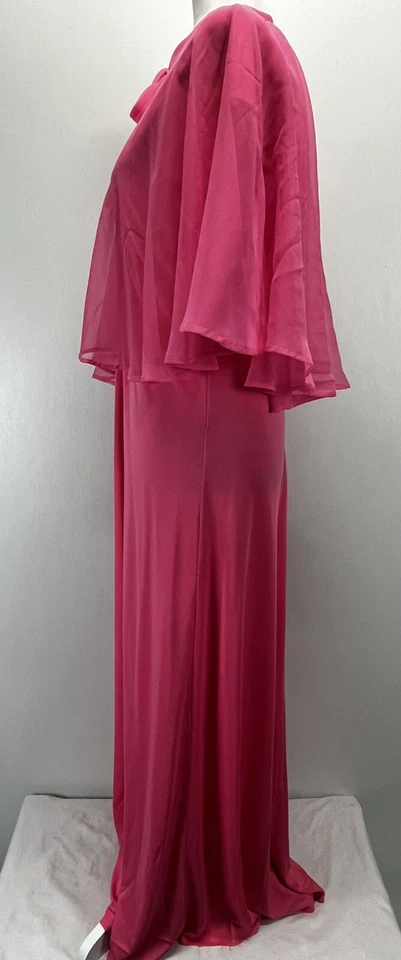 Vestido De Colección JC Penney Capa Junior Rosa Barbie Núcleo Maxi Largo Años 70’s Sin Dobladillo Foto 2 de 4