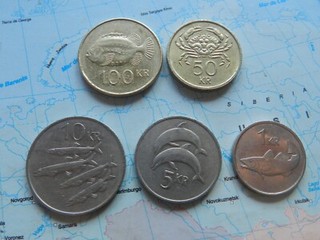 ISLANDIA LOTE DE 5 MONEDAS