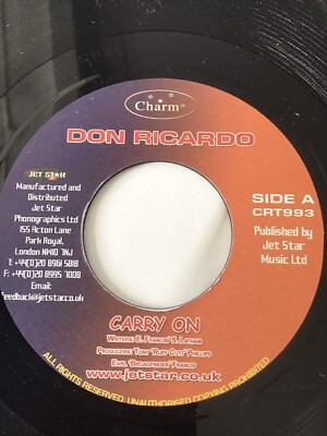 Reggae - Don Ricardo - Carry On / Dave Team - Carry On - Mint
