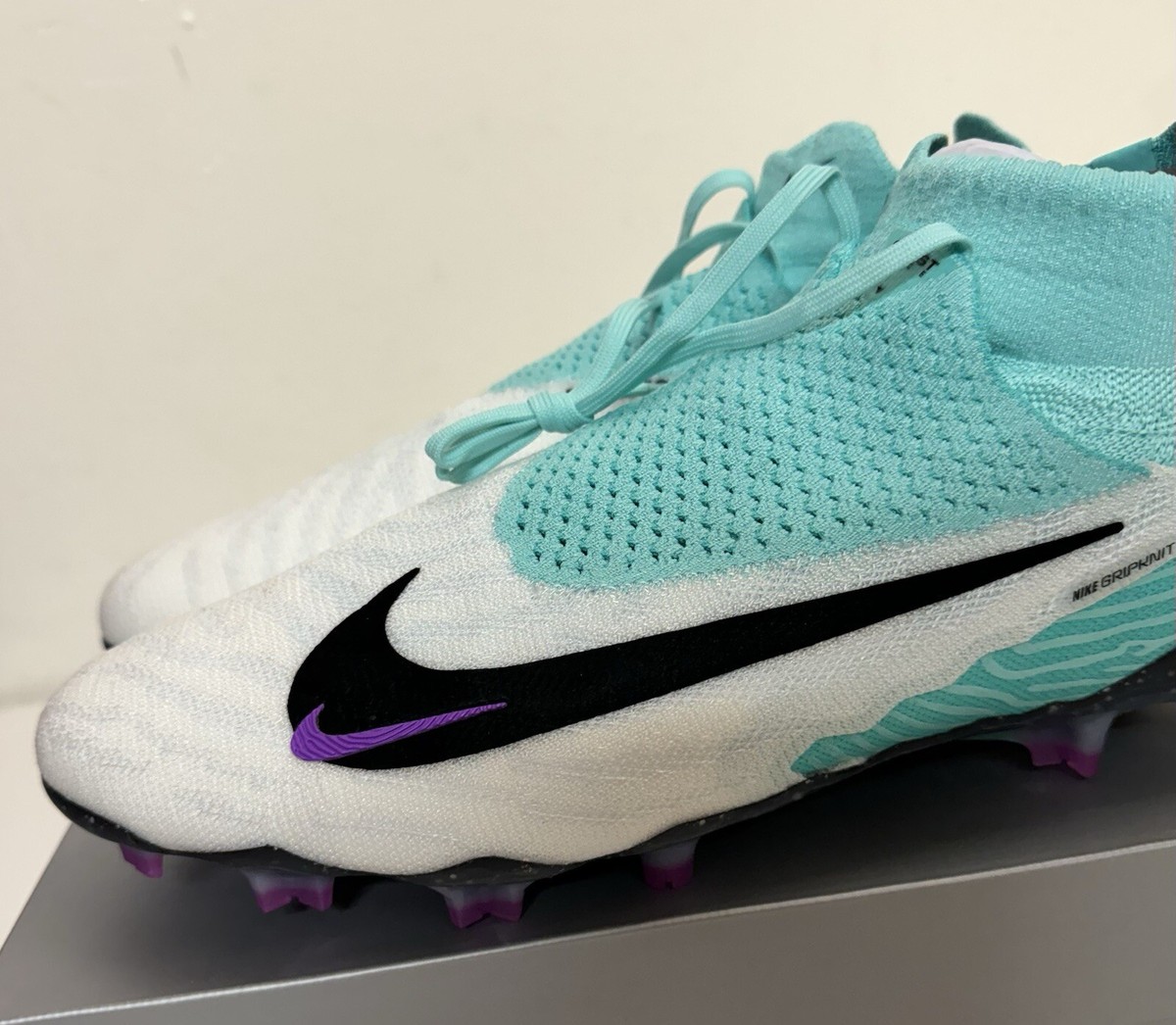 Nike Phantom GX Elite DF FG Mens Sz 11.5 Hyper Turquoise Soccer