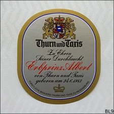 Thurn und Taxis Erbprinz Albert Prinzenbier Beer Label (BL9)