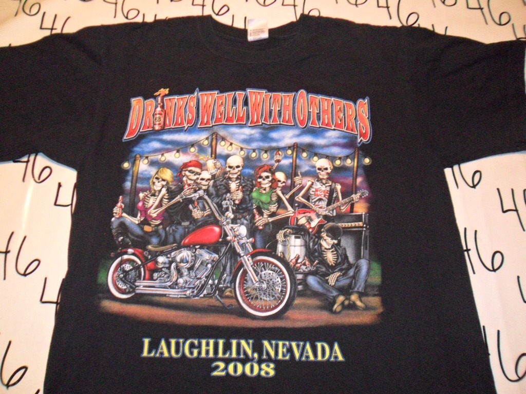 Large 2008 Bike Ride Laughlin Drinks Well With Others Shirt | eBay