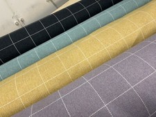 WOOL CHECK UPHOLSTERY  FABRIC 140CMS WIDE  made for NEXT  LAWSON CHECK GOLD.