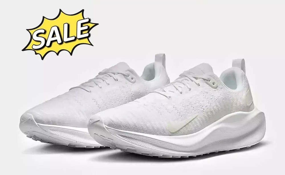 Nike ReactX Infinity Run 4 Triple White DR2665-103 - Men's Size 10.5 Running Shoes