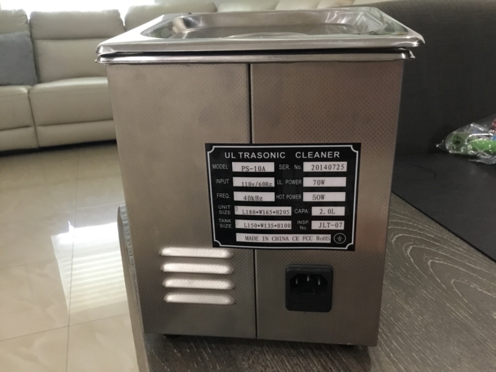 Sunnex ultrasonic cleaner PS A10