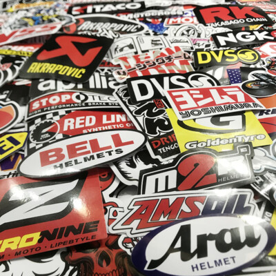 Motorrad Aufkleber Sponsor 3-teilig Moto Motocross Stickers Kit Monster