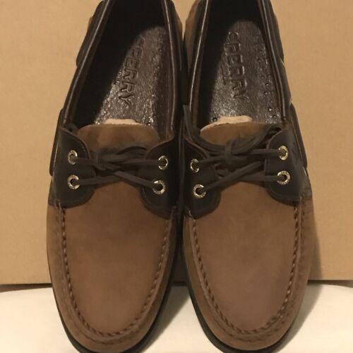 NUEVO Zapatos de Barco Sperry Top Sider Para Hombre Talla 9 W Cuero Originales Auténticos 195412 - Imagen 3 de 7
