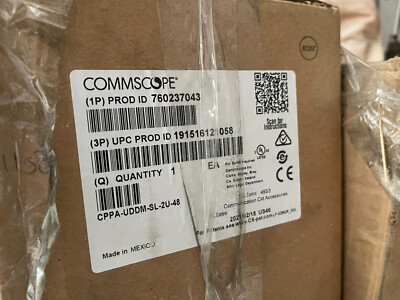 COMMSCOPE Angled Discrete Distribution, Module Panel SL, 2U, 48 Port, UTP, BLK