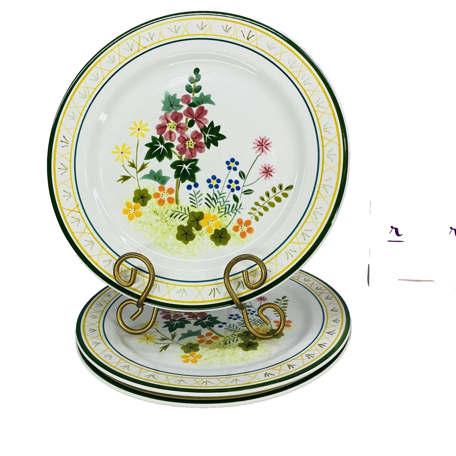 Studio Nova 粗陶花卉餐具和餐具