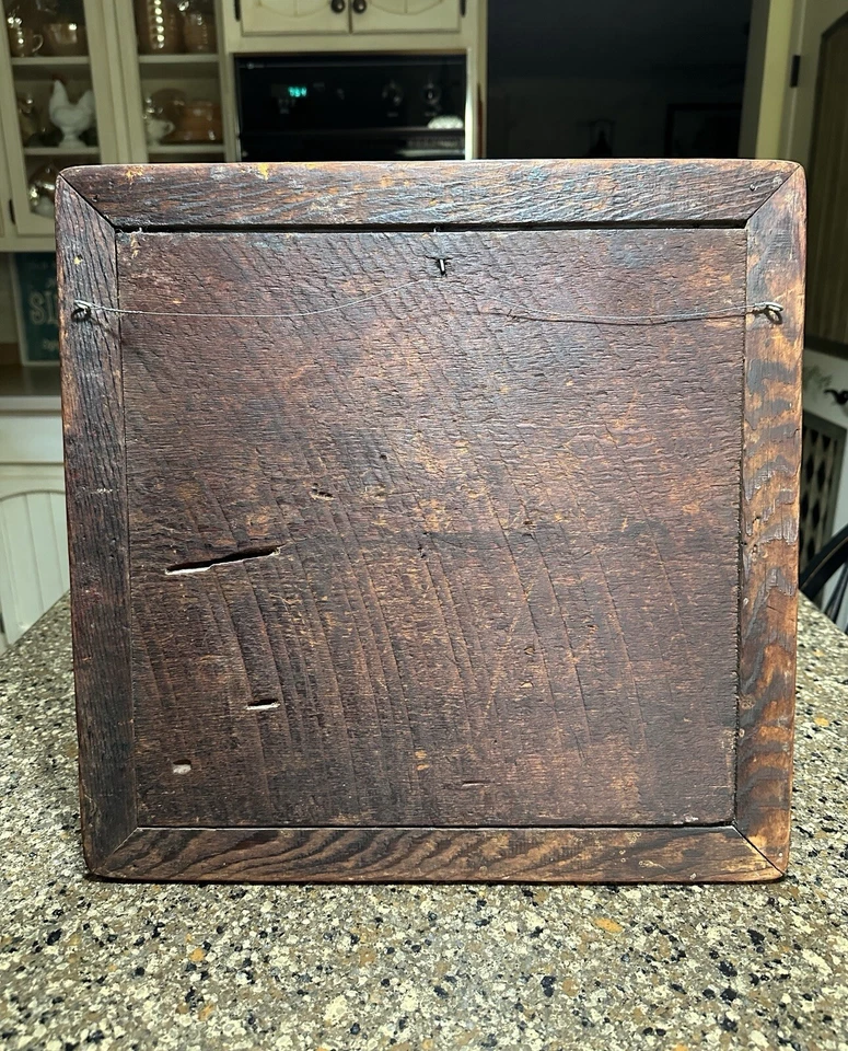 TABLERO DE CUADROS ANTIGUO, PRIMITIVO HECHO A MANO Foto 2 de 4