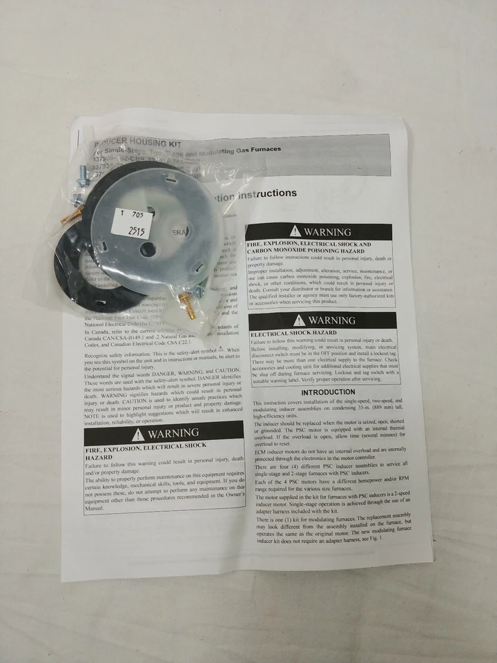 Broad Ocean Inducer Motor New-Old Stock 337938-784 - Image 2 of 4