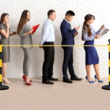 200ft Plastic Barrier Chain Yellow Chain Safety Chain Barrier Fits Crowd Control