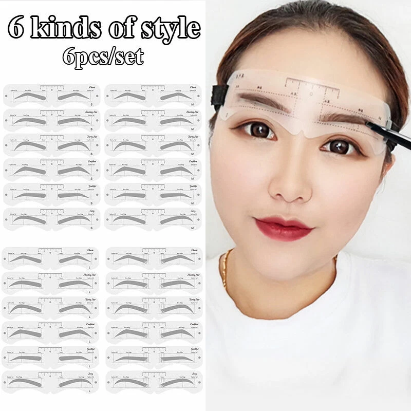 1 Pezzo Sopracciglio Trucco Occhi Ombretto Eyeliner Strumento Strumento Riutilizzabile Stencil Set - Foto 2